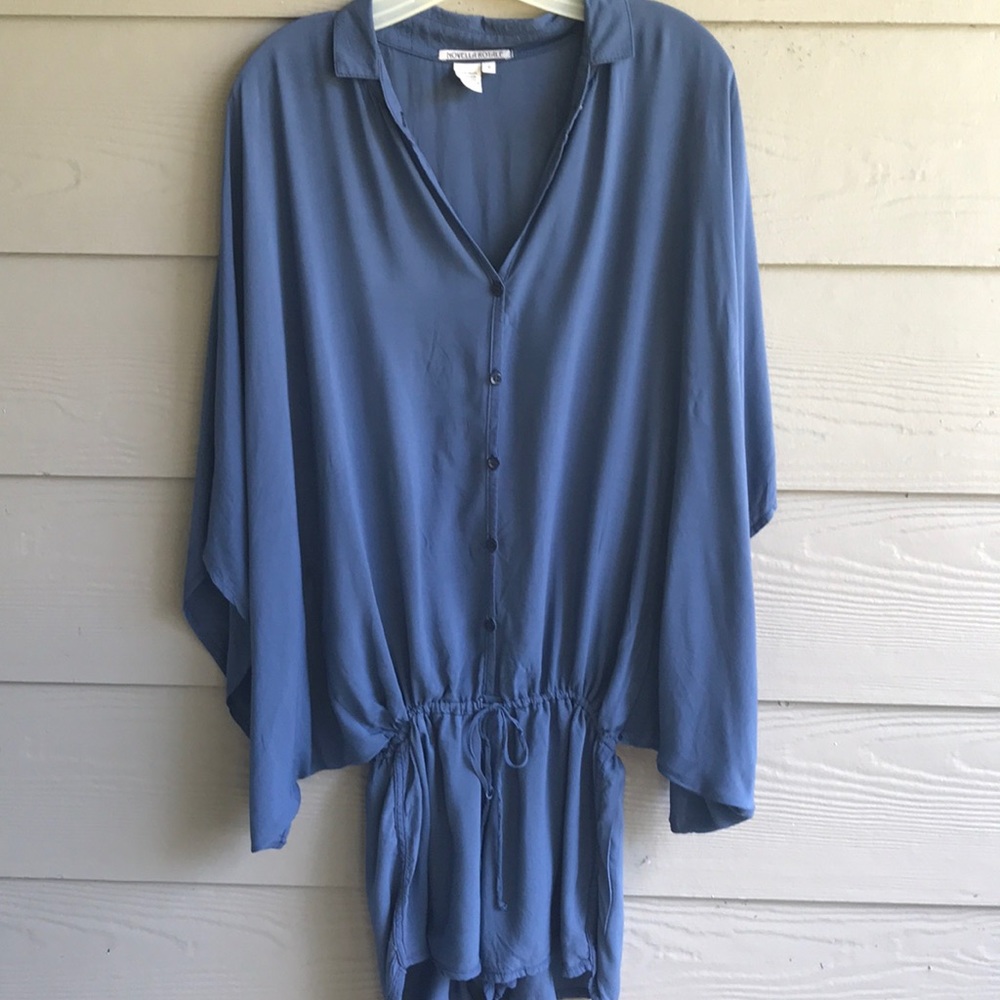 Novella Royale “ Lazy Daze” Blue Dolman  Romper